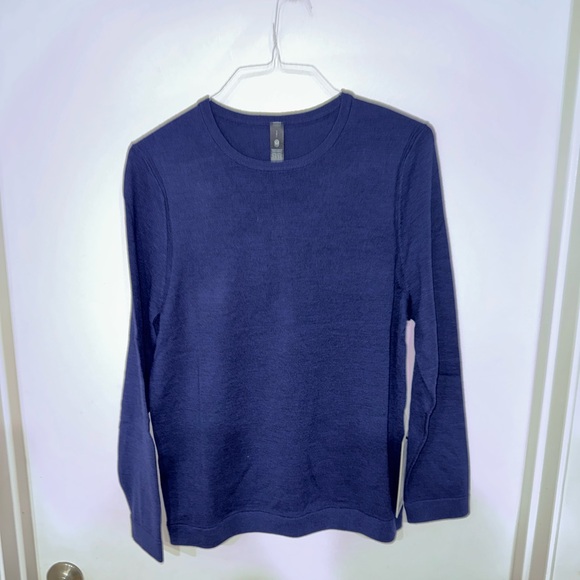Lululemon Men Small New Venture Crewneck Sweater Navy Blue NWT - Picture 6 of 10